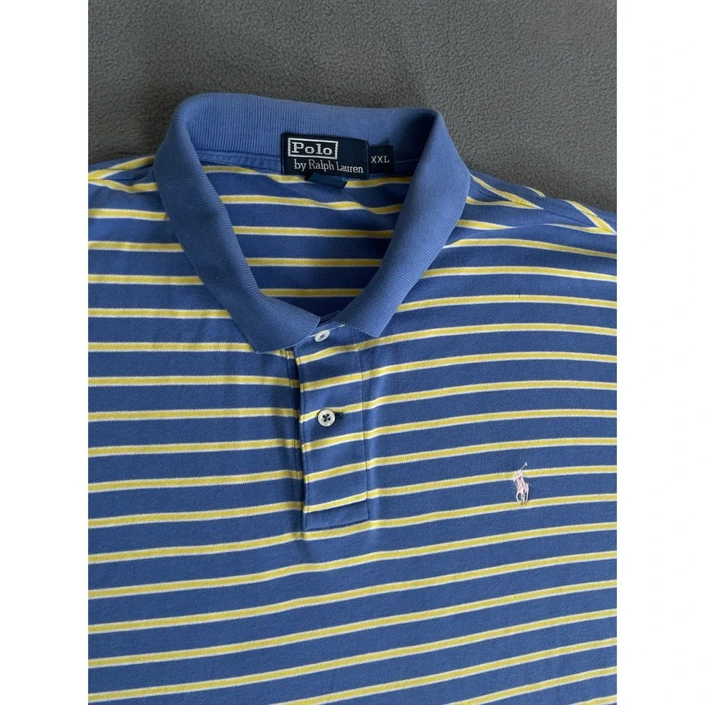 Polo Ralph Lauren Polo Shirt Short Sleeve Men Golf 2xl Classic Fit Striped